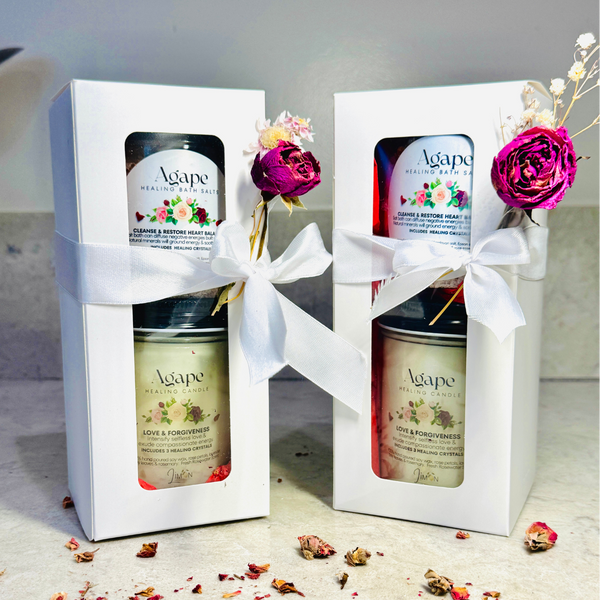 Healing Candle and Bath Gift Box