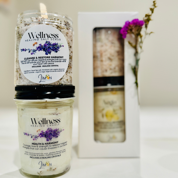 Healing Candle and Bath Gift Box