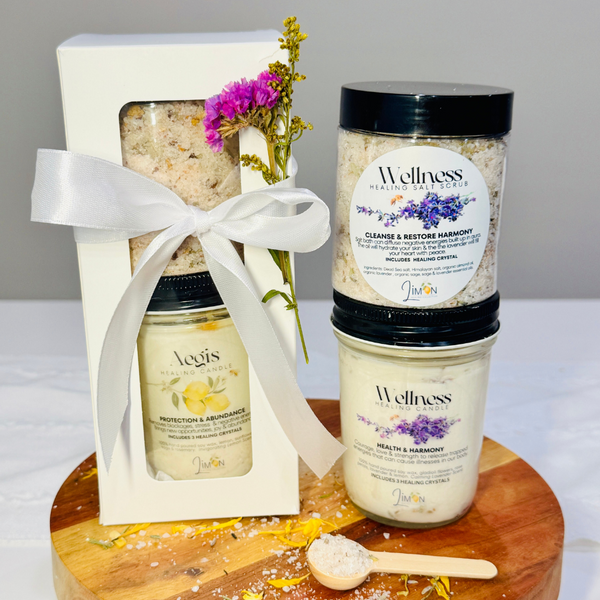 Healing Candle and Bath Gift Box