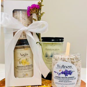 Healing Candle and Bath Gift Box