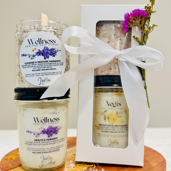 Healing Candle and Bath Gift Box