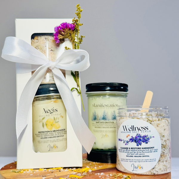 Healing Candle and Bath Gift Box